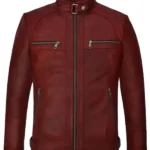 Men's Spanish Red Leather Jacket