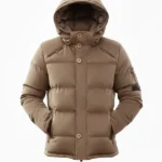 Mens Winter Brown Hooded Jacket