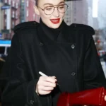 NYC 2026 Sophie Turner Black Wool Coat