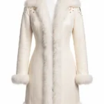 One Piece Lera Abova White Shearling Leather Coat