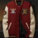 One_Piece_Pirate_Varsity_Maroon_Jacket