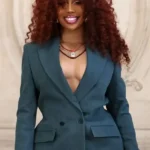 SZA Paris Fashion Week Blue Blazer