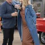 Shifting Gears Eve Drake Denim Blue Long Coat