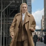 Sophie Turner Steal Brown Coat