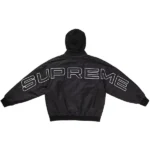 Supreme Hooded Stadium Hooded Black Jacket Back