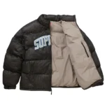 Supreme Mesh Jersey Black Puffer Jacket