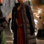 The Bride Jessie Buckley Black Puffer Coat