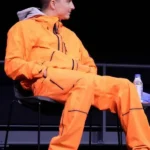 Timothée Chalamet Marty Supreme Orange Jacket