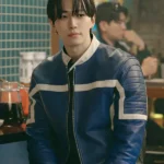 Typhoon Family Kang Tae-Pung Leather Blue Jacket
