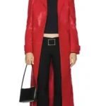 Vanessa McBride Beyond the Gates Red Leather Coat