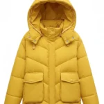 Women Jackets Padded Yellow Coats