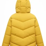 Women Jackets Padded Yellow Coats Back