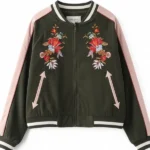 Womens Olive Green Bomber Jacket