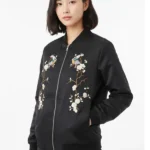 Womens Plum Blossom Bomber Jacket