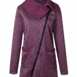 Womens Purple Asymmetric Jacket