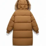 Womens brown Fur Hooded Coat