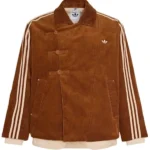Adidas 2026 CNY Brown Striped Corduroy Pad Jacket