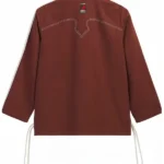 Adidas Edison Chen 2026 Brown Striped Chinese Jacket Back