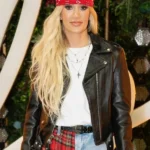 American Idol Carrie Underwood Back Printed Leather Jacket