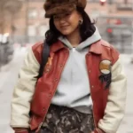 Amy Nathalie Portier Copenhagen Fashion Week Red And White Jacket