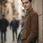Berlin Pedro Alonso Brown Suede Jacket