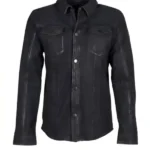 Beyond The Gates Ben Gavin Blue Leather Jacket