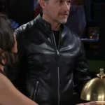 Beyond The Gates Greg Vaughan Black Leather Jacket