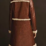 Beyond the Gates 2025 Ambyr Michelle Sherpa Trim Faux Leather Coat Back