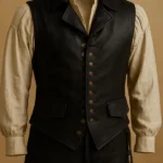 Captain Jack Sparrow Black Leather Vest