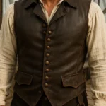 Captain Jack Sparrow Men Leather Vest