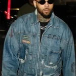 Chris Brown Denim Blue Jacket