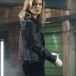 Emilia Fox Silent Witness Black Leather Jacket