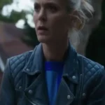 Emilia Fox Silent Witness Leather Black Jacket