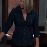 General Hospital Cynthia Watros Denim Blue Jacket