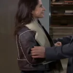 General Hospital Kelly Monaco Brown Leather Jacket