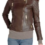 General Hospital Kristina Wagner Brown Leather Jacket