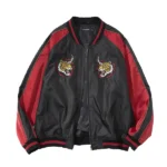 Gold Land Kim Sung-cheol Black And Red Varsity Jacket
