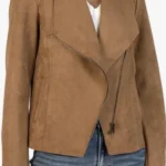 Jan Morgan Beyond the Gates Brown Suede Leather Jacket