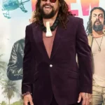 Jason Momoa The Wrecking Crew NY Special Screening Velvet Blazer