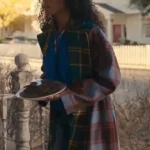 Keke Palmer The Burbs Check Coat Back