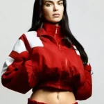Kendall Jenner Cropped Adidas Red Jacket
