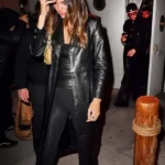 Kendall Jenner Date Night Black Leather Coat