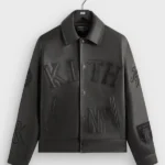 Kith Pebbled Leather Varsity Coaches Jacket