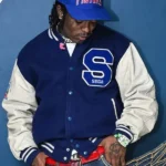 Lil Uzi Vert The Tonight Show Blue And White Varsity Jacket