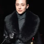 Lili Reinhart Street Style Black Trench Coat