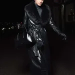 Lili Reinhart Street Style Trench Black Coat