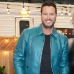 Luke Bryan American Idol Blue Leather Jacket