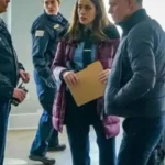 Marina Squerciati Chicago PD Red Puffer Jacket