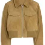 Miranda Rae Mayo Chicago Fire 2025 Suede Bomber Jacket