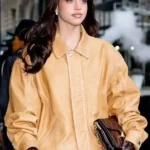 NYFW 2026 Emilia Mernes Brown Leather Jacket